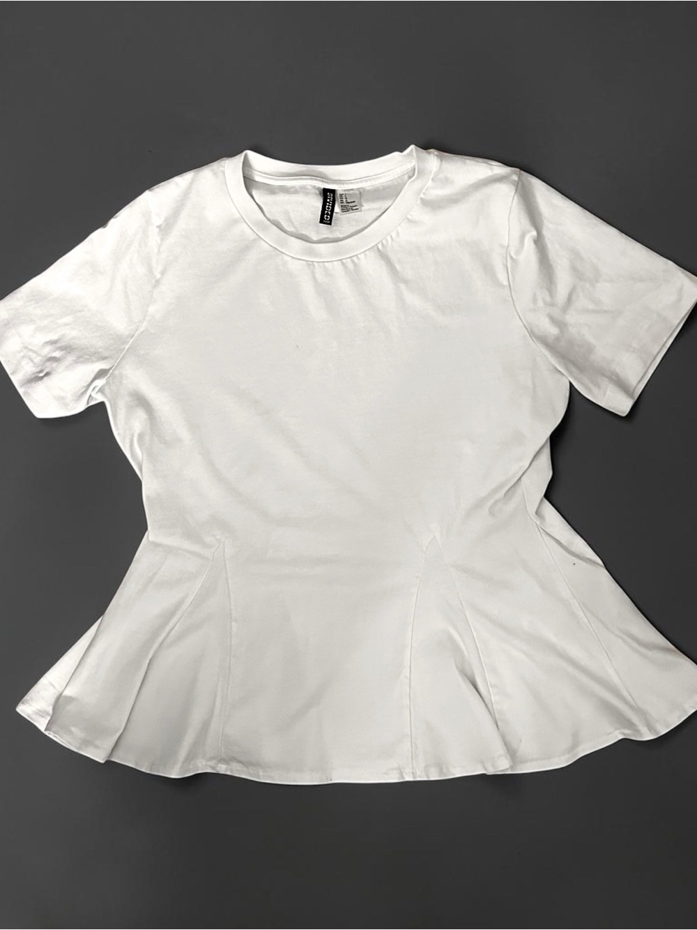White Peplum Tee by H&M Divided - Women's Casual Top